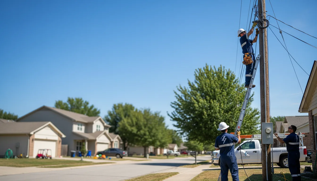 Residential electrician providing installation services in Fulshear, TX